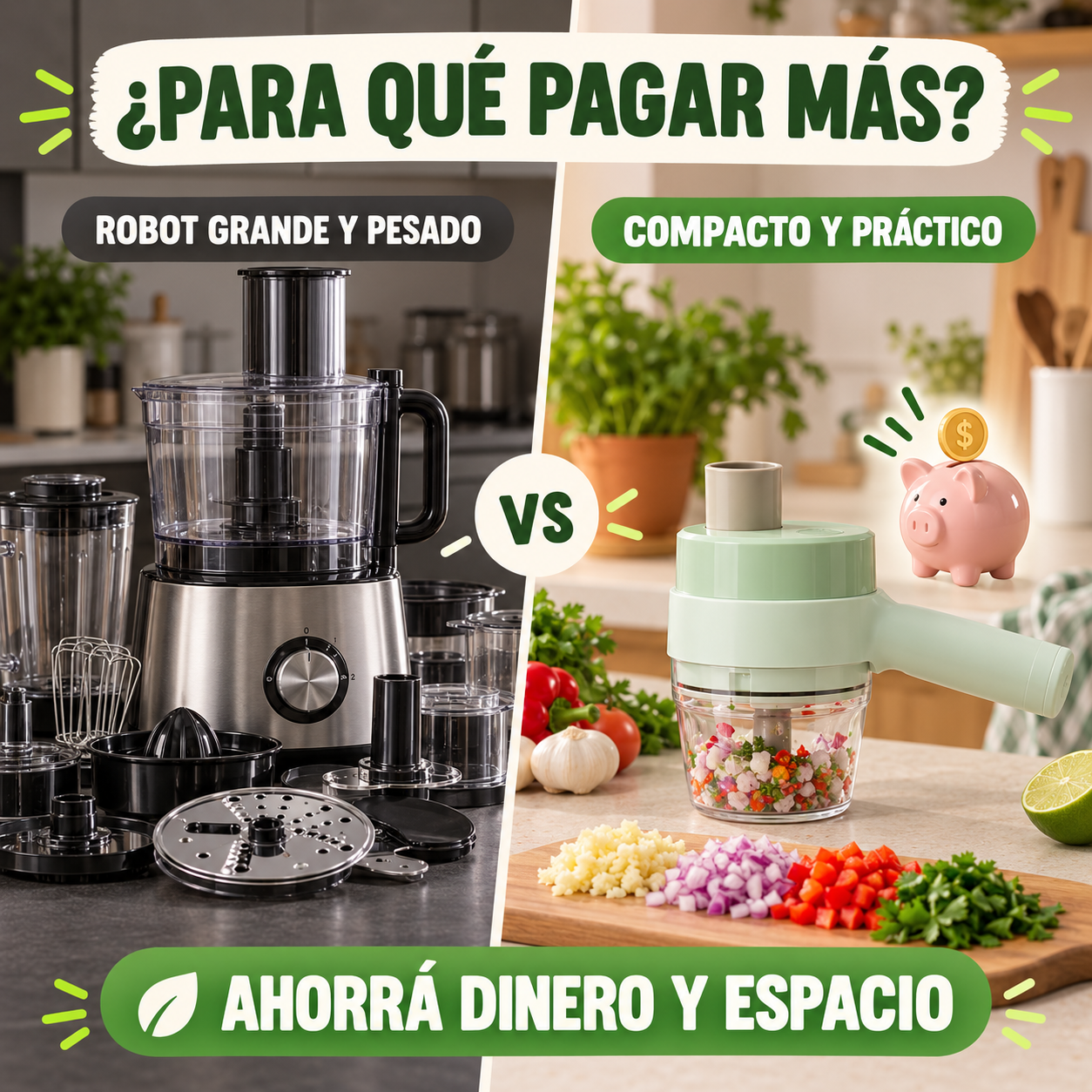 Cortador Eléctrico de Alimentos 4 en 1