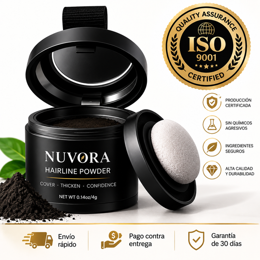 Polvo para la línea del cabello – Oculta la escasez y las canas al instante